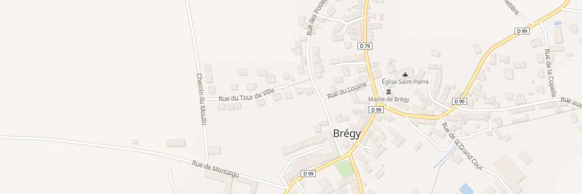 Plan du 1B Rue du Tour de Ville à Brégy
