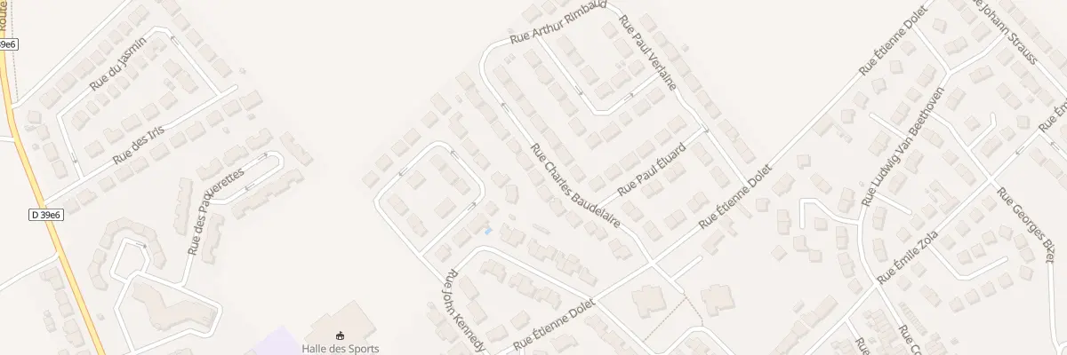 Plan du 16 Rue Charles Baudelaire à Vendin-le-Vieil