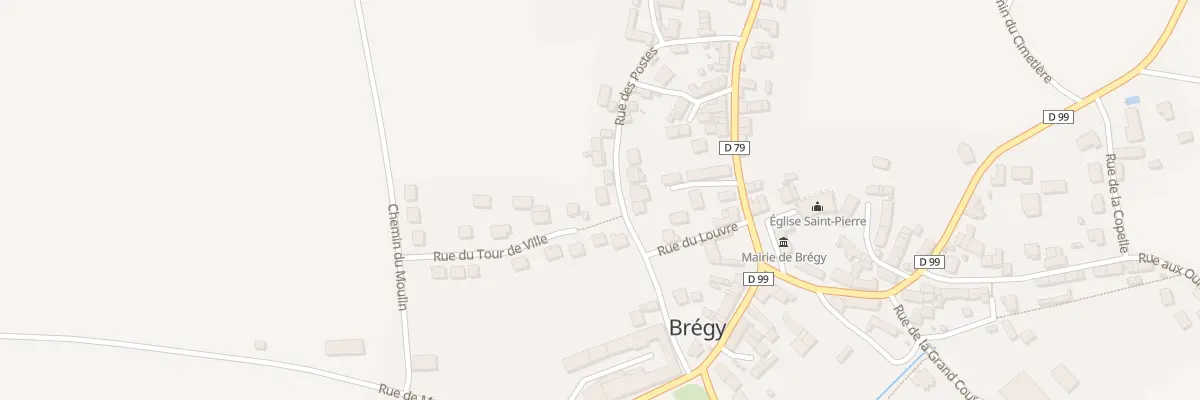 Plan du 1 Rue des Postes à Brégy