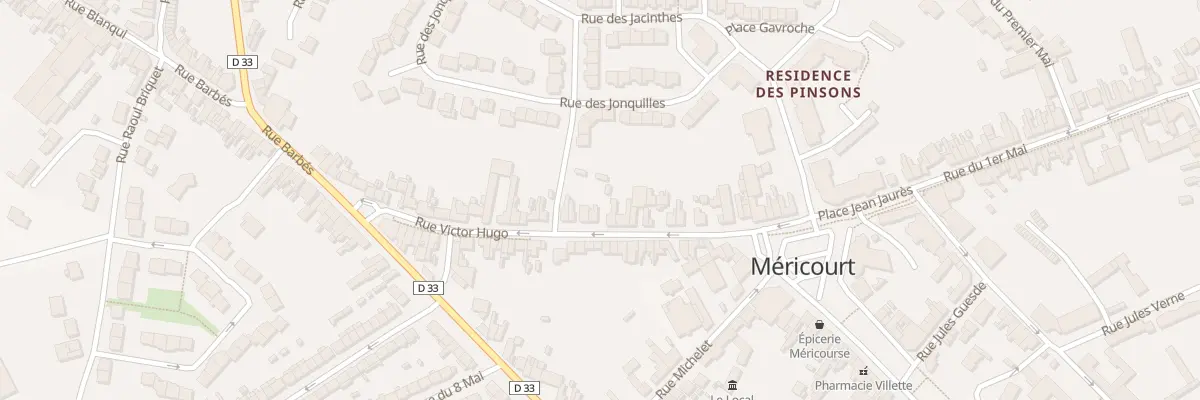 Plan du 22 Rue Victor Hugo à Méricourt