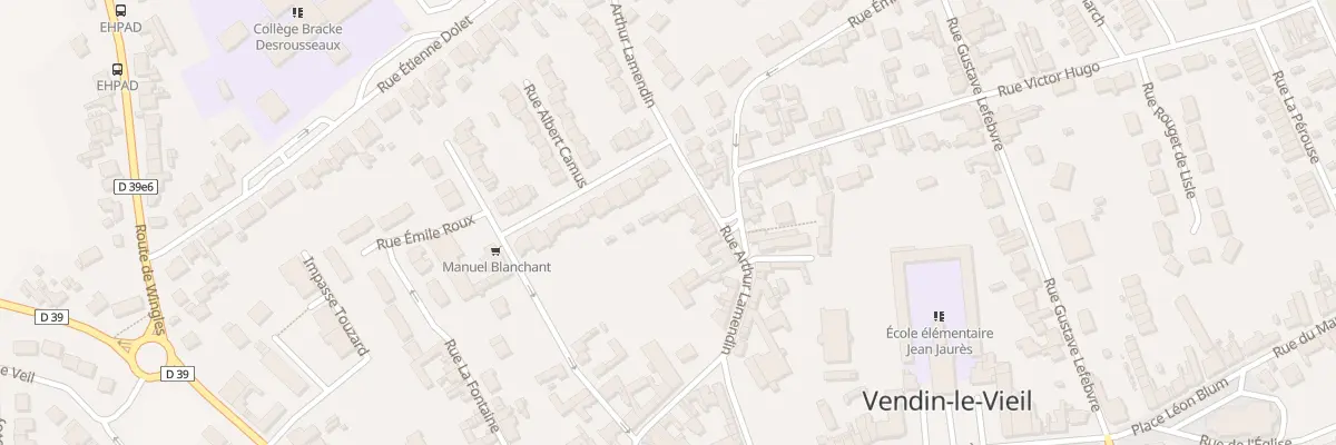 Plan du 37 Rue Arthur Lamendin à Vendin-le-Vieil