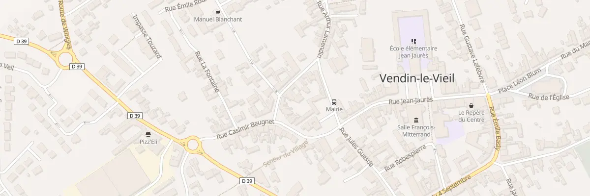 Plan du 6 Rue Arthur Lamendin à Vendin-le-Vieil