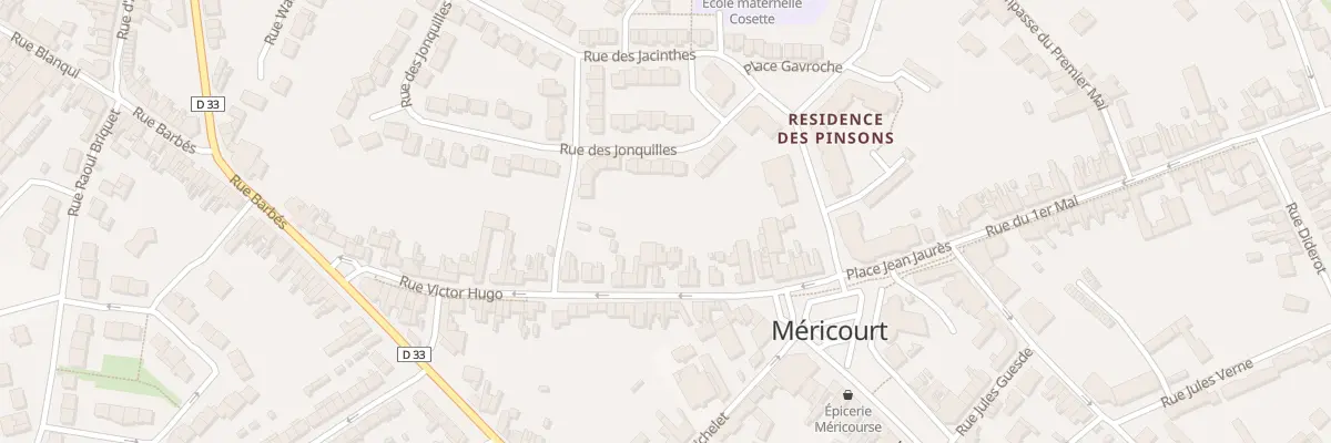Plan du 14 Rue Victor Hugo à Méricourt