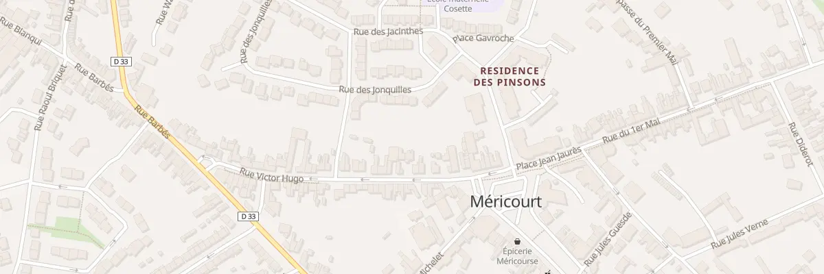 Plan du 12 Rue Victor Hugo à Méricourt