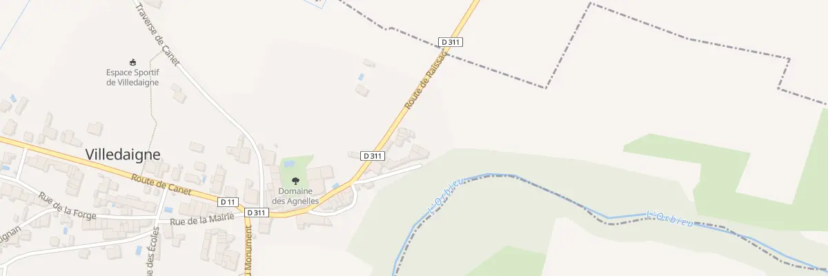 Plan du 38 Rte de Raissac à Villedaigne