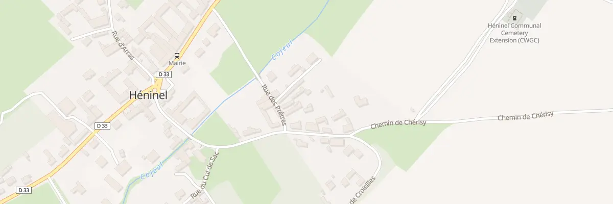 Plan du 1 Rue des Prêtres à Héninel