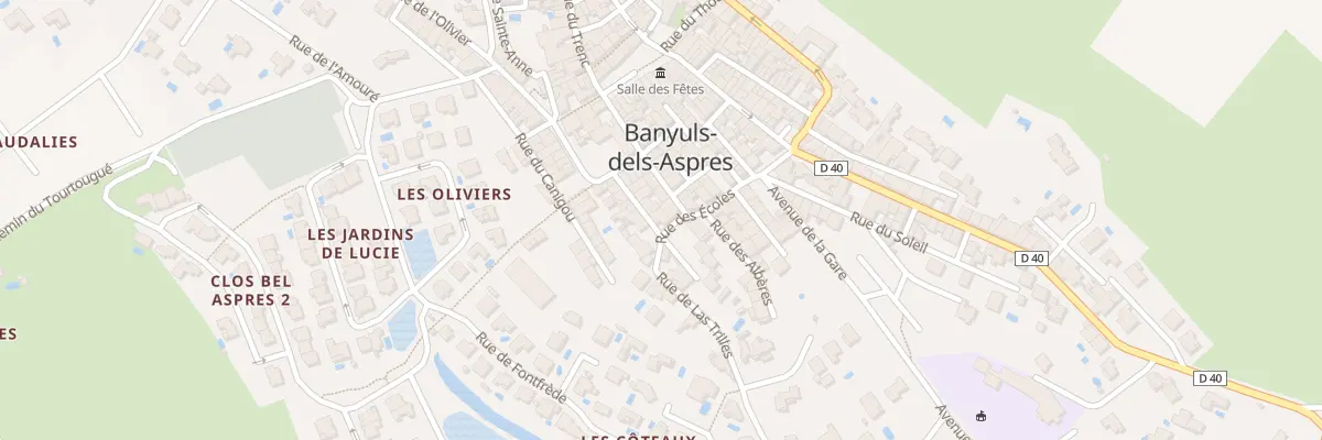 Plan du 10 Rue des Ecoles à Banyuls-dels-Aspres