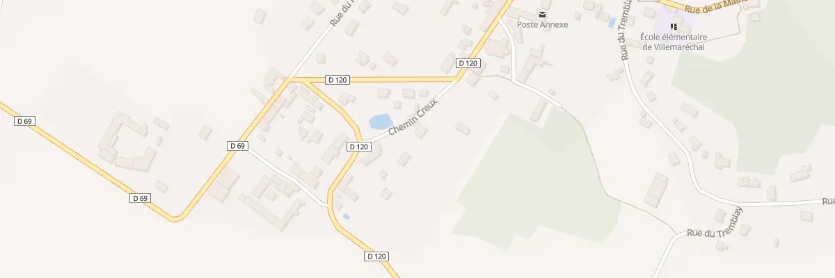 Plan de Che Creux à Villemaréchal