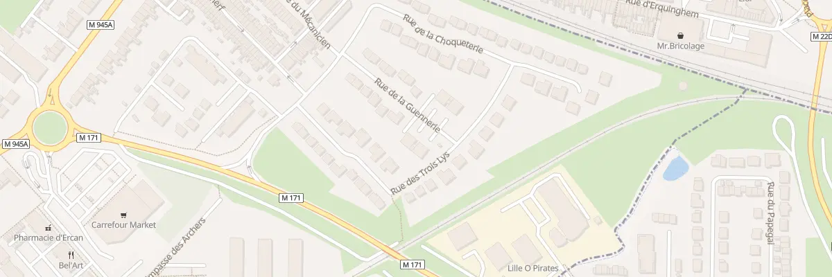 Plan du 14 Rue de la Guennerie à Erquinghem-Lys