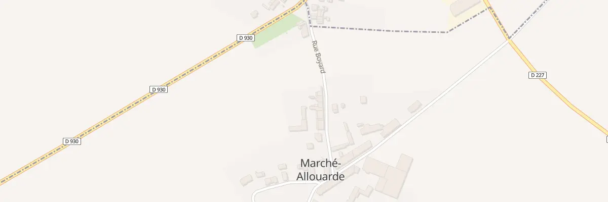Plan du 7 Rue Boyard à Marché-Allouarde