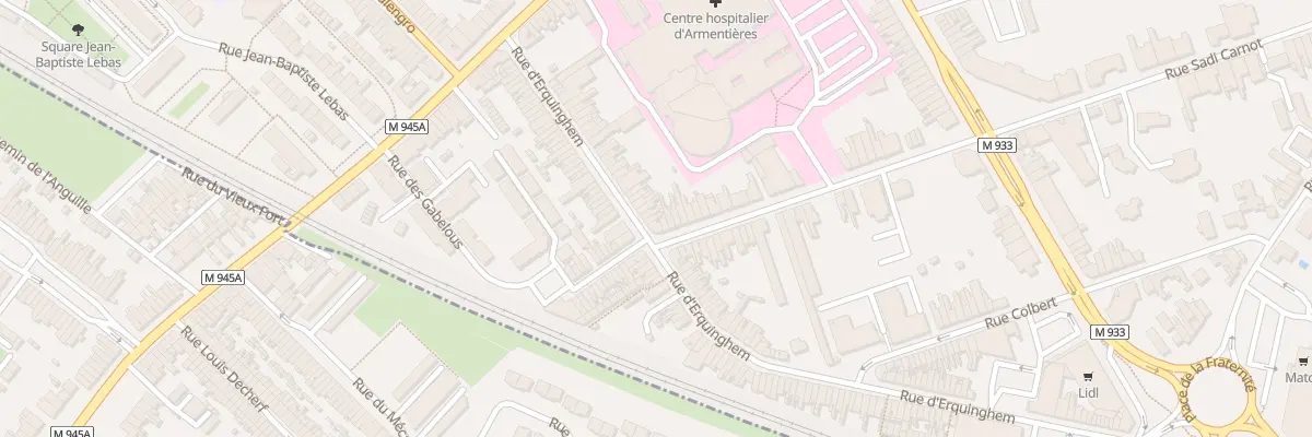 Plan du 94 Rue d’Erquinghem à Armentières