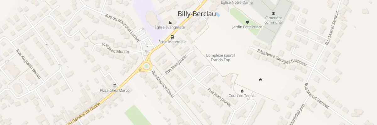Plan du 22 Rue Jean Jaurès à Billy-Berclau