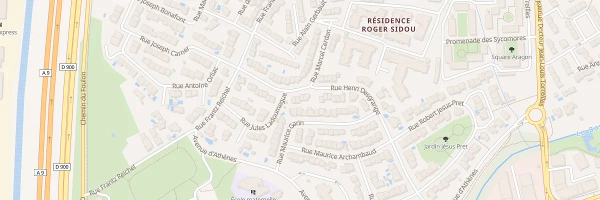 Plan du 3 Rue Henri Desgrange à Perpignan