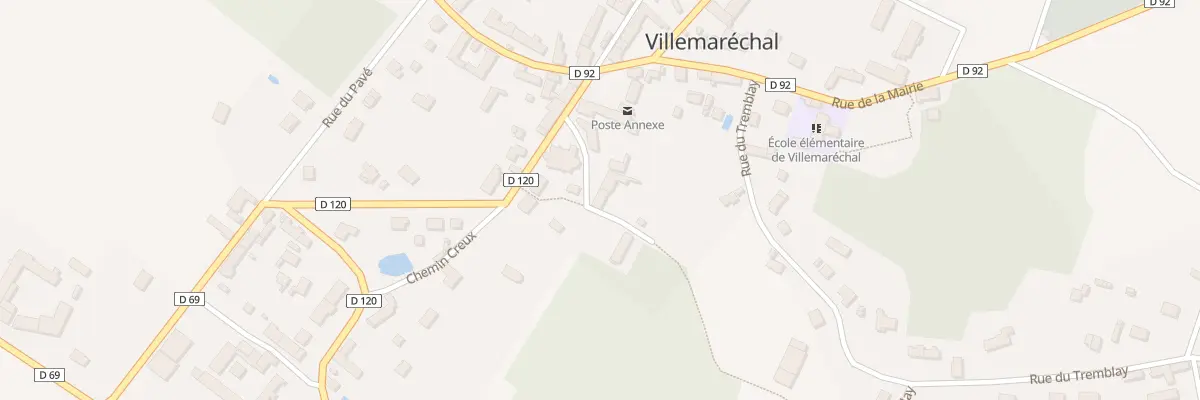Plan du 9 Rue de la Patoue à Villemaréchal