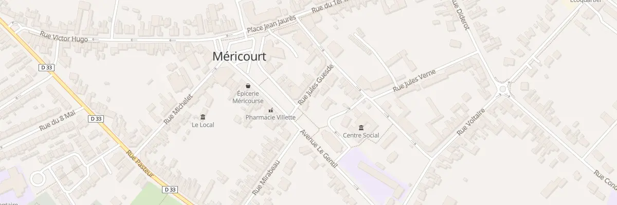 Plan du 2 Rue Jules Guesde à Méricourt