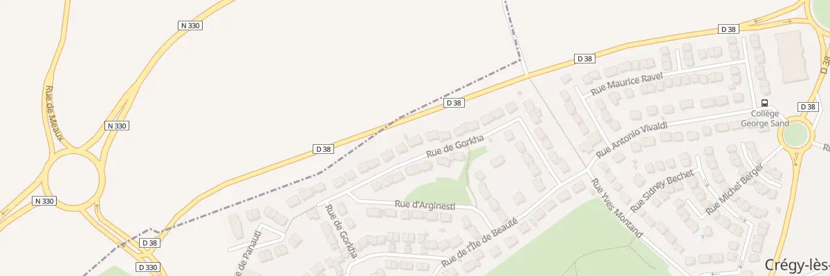 Plan du 25 Rue de Gorkha à Crégy-lès-Meaux
