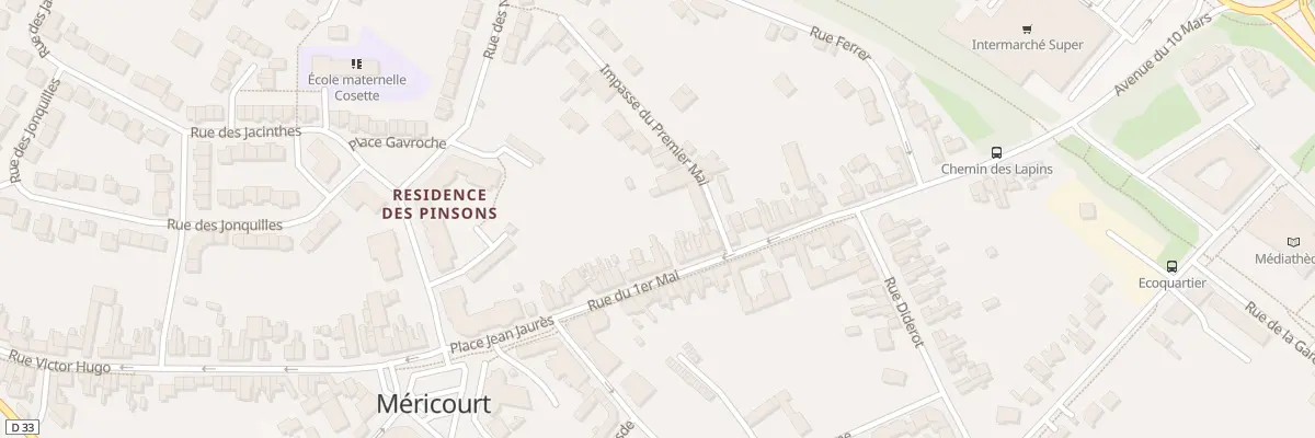Plan du 27 Rue du Premier Mai à Méricourt