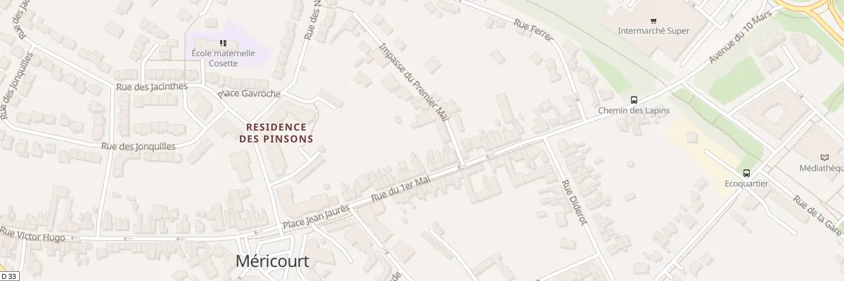 Plan du 29 Rue du Premier Mai à Méricourt