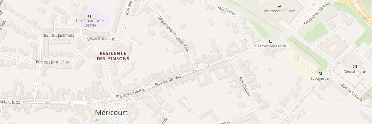 Plan du 33 Rue du Premier Mai à Méricourt