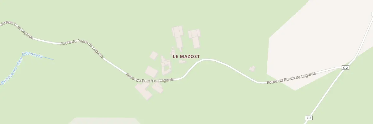 Plan du 5159 Le Mazost à Ségur