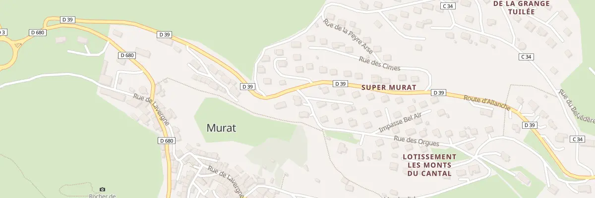 Plan du 2 Rue des Orgues à Murat