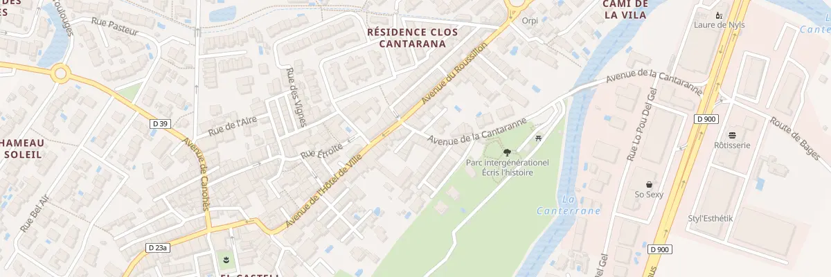 Plan du 1 Av de la Cantaranne à Pollestres