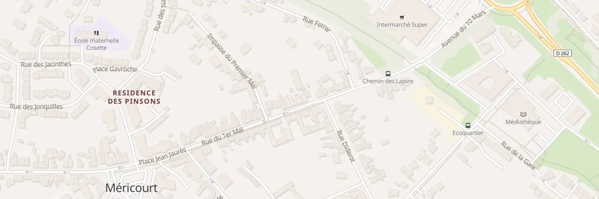 Plan du 49 Rue du Premier Mai à Méricourt