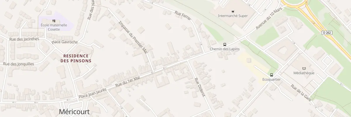 Plan du 53 Rue du Premier Mai à Méricourt