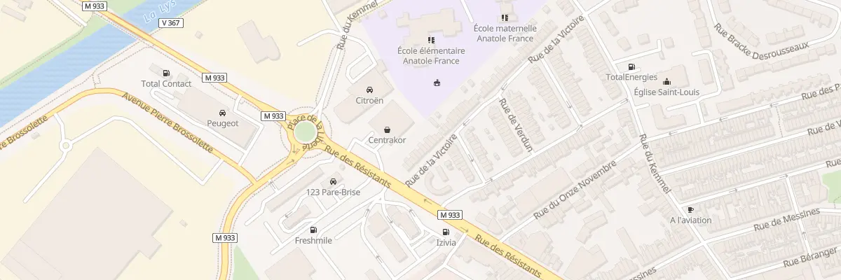 Plan du 74 Rue de la Victoire à Armentières