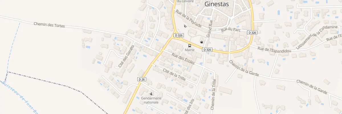 Plan du 8 Rue des Écoles à Ginestas