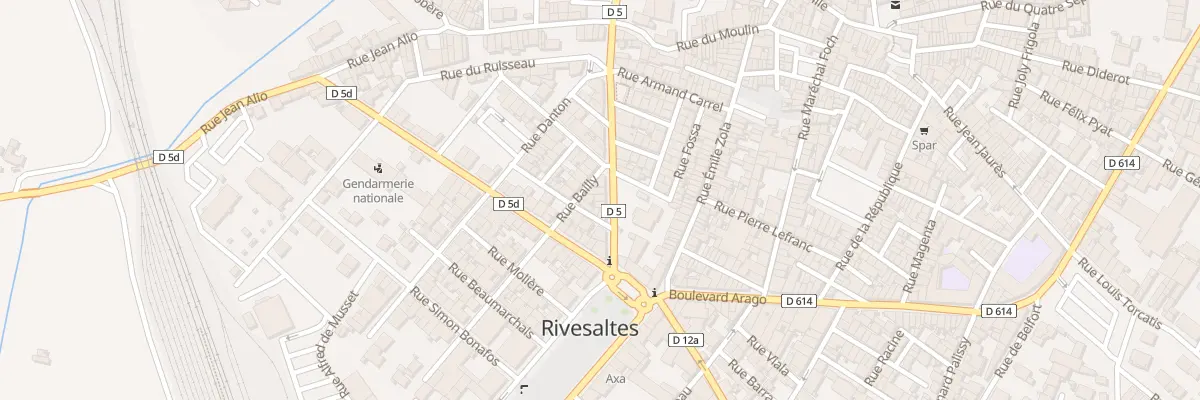 Plan du 9 Av Louis Blanc à Rivesaltes