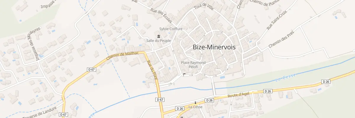 Plan du 5 Av de l’Hôtel de Ville à Bize-Minervois