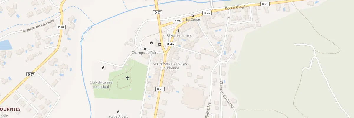 Plan du 7 Av de la Gare à Bize-Minervois