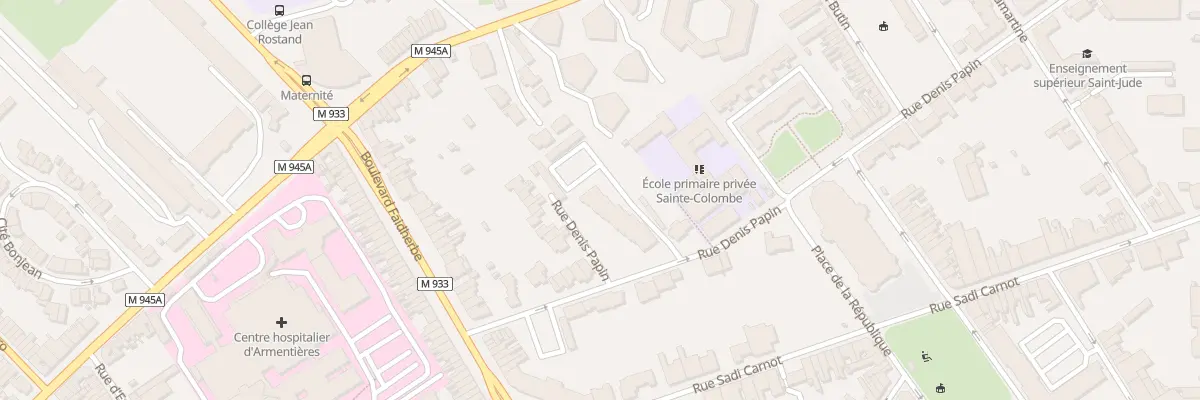 Plan du 28 Rue Denis Papin à Armentières