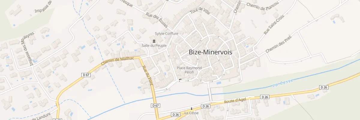 Plan du 7 Av de l’Hôtel de Ville à Bize-Minervois