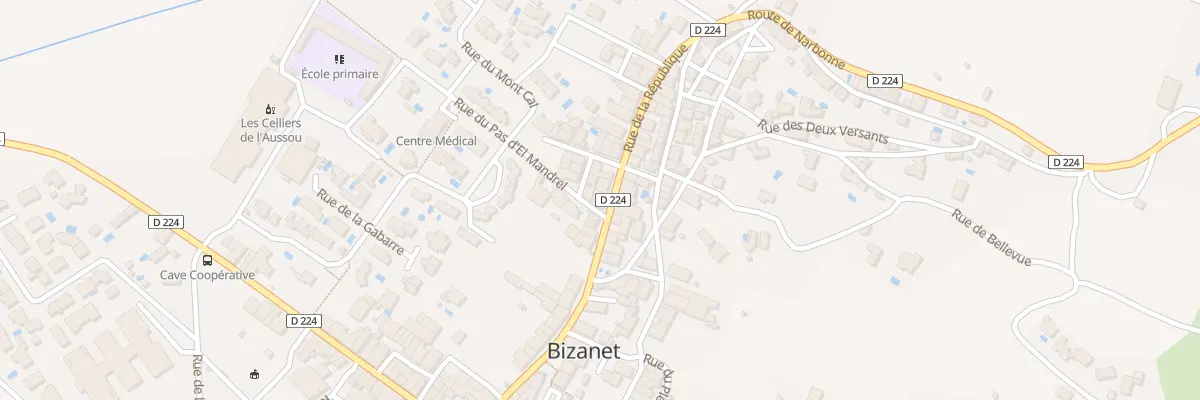 Plan du 33 Rue de la République à Bizanet