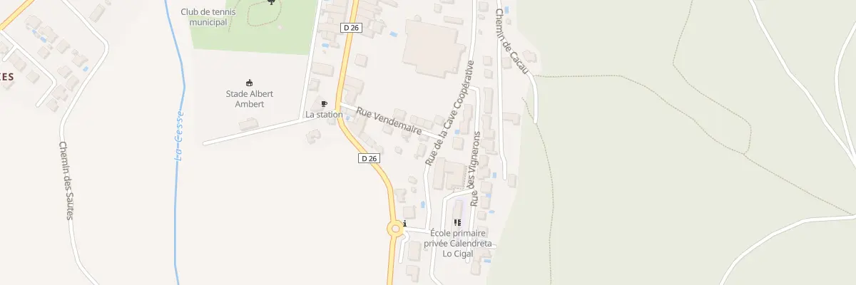 Plan du 5548 Rue de la Cave Coopérative à Bize-Minervois