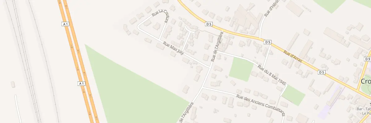 Plan du 1 Rue Max Joly à Croisilles