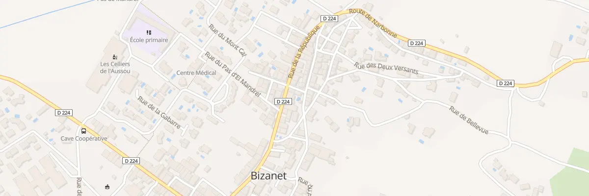 Plan du 34 Rue de la République à Bizanet