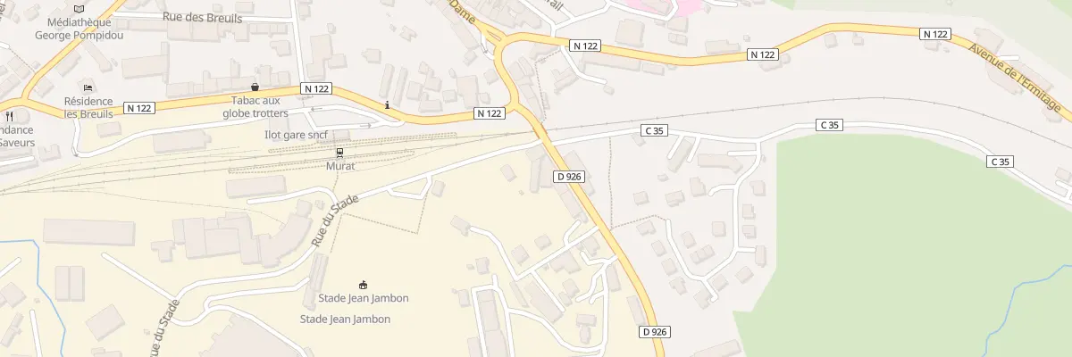 Plan du 1 Rue du Stade à Murat