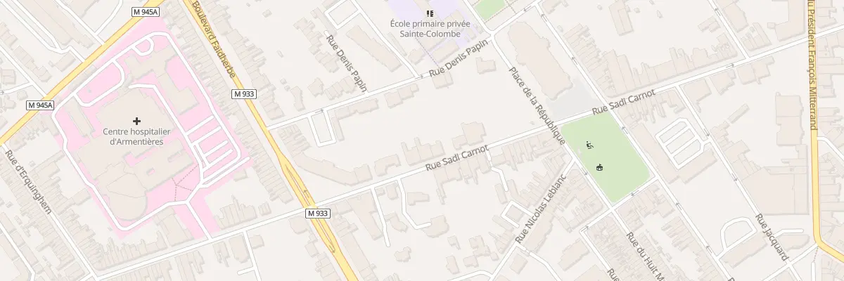Plan du 88 Rue Sadi Carnot à Armentières