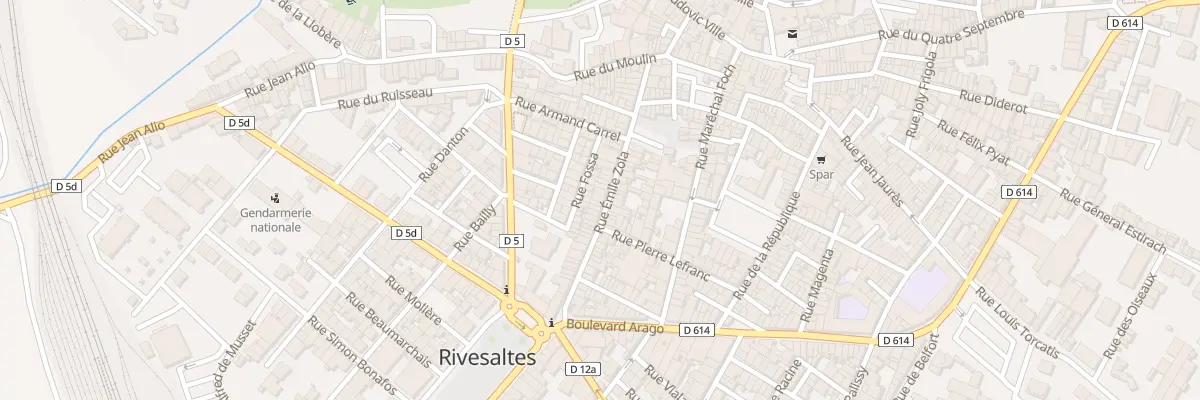 Plan du 38 Rue Emile Zola à Rivesaltes