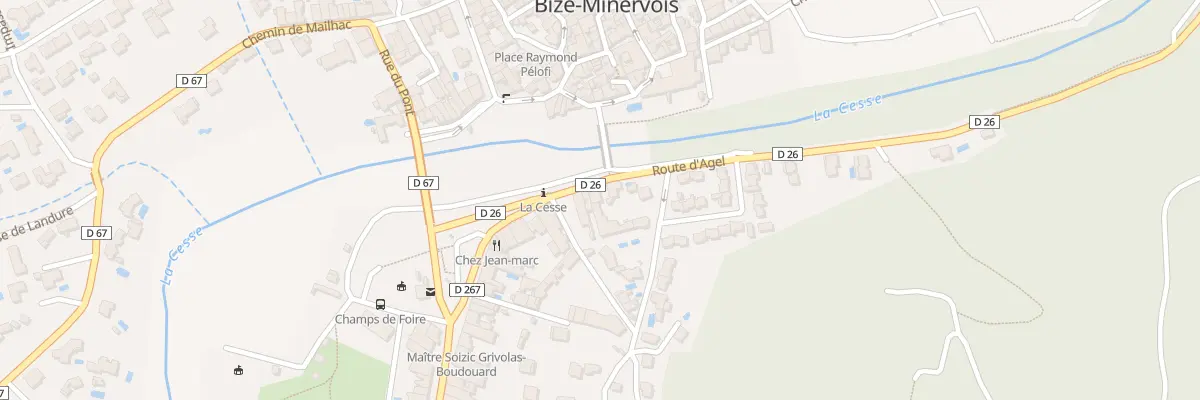 Plan du 26 Rte d’Agel à Bize-Minervois
