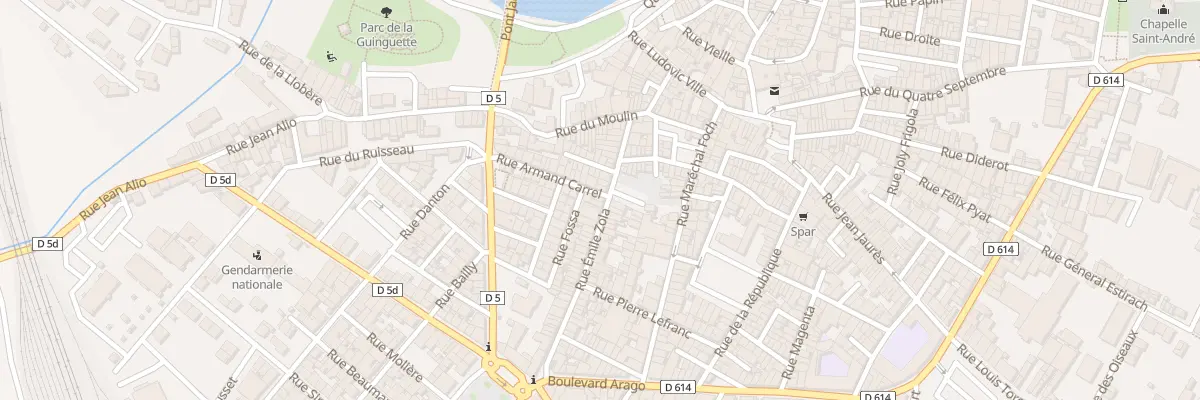 Plan du 20 Rue Emile Zola à Rivesaltes