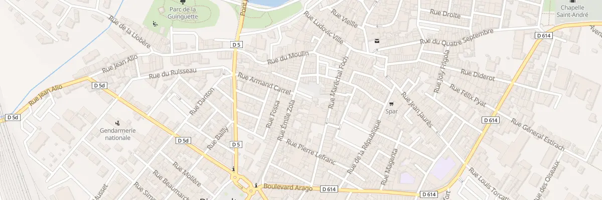 Plan du 15 Rue Emile Zola à Rivesaltes