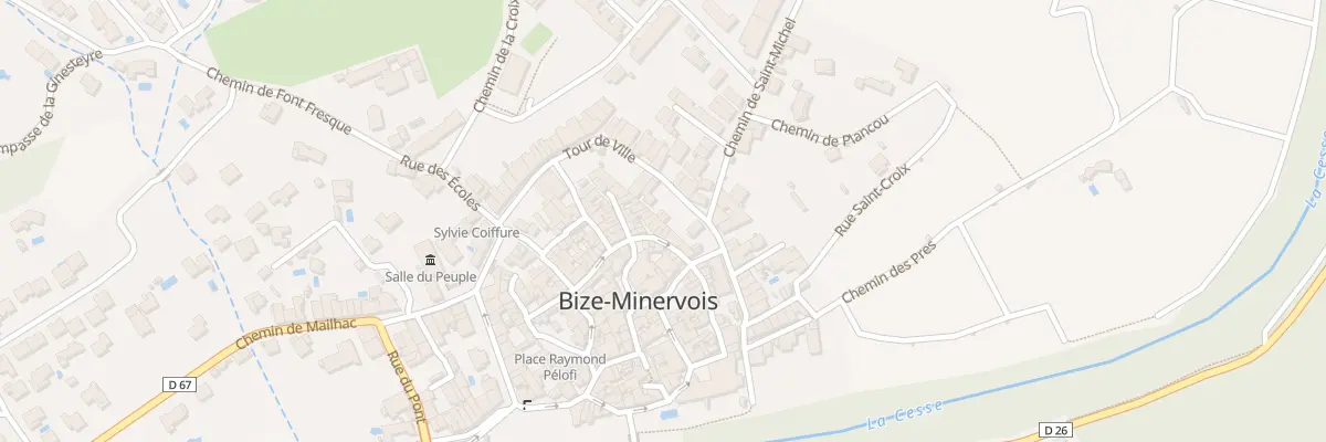 Plan du 10 Rue Saint Croix à Bize-Minervois