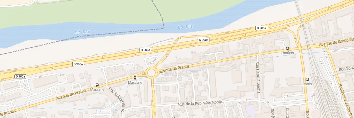 Plan du 50 Av de Prades à Perpignan