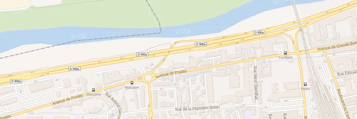 Plan du 48 Av de Prades à Perpignan