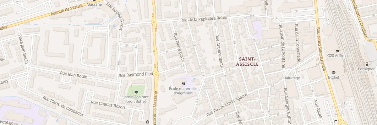 Plan du 23 Rue Pierre Bayle à Perpignan