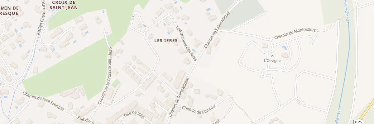 Plan du 1 Lot Les Aires à Bize-Minervois